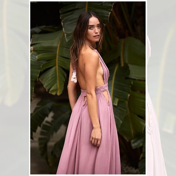 Free People NWT RARE Look Into The Sun Maxi Dress Endless Summer - Picture 3 of 12